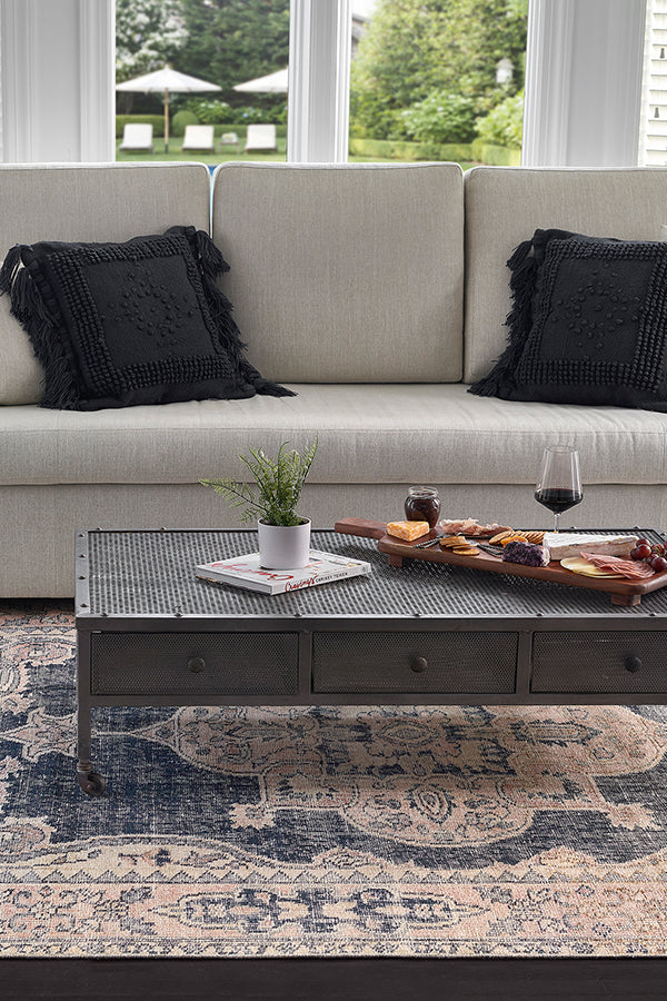 Cotton and Polyester Rectangle Indoor Area Rug