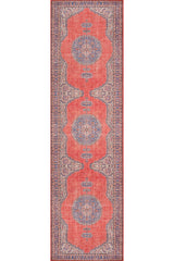 Afshar AFS-12 Red Printed Area Rug – 100% Polyester Indoor Rectangle Rug