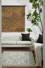 50% Wool 50% Nylon Rectangle Indoor Area Rug