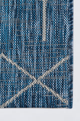 Close-up of hand-hooked geometric design on Novogratz Villa Monaco rug
