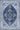Modern printed blue area rug featuring detailed motifs and a non-slip base.