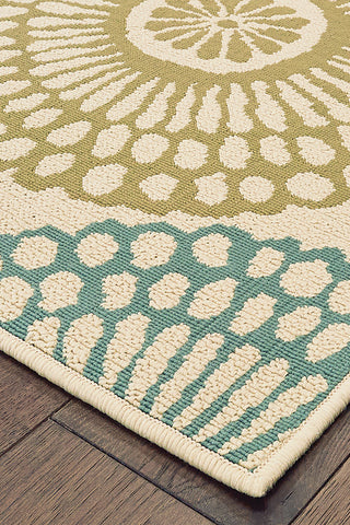100% Polypropylene Vintage  Indoor/Outdoor Area Rug