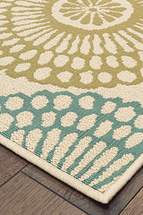 100% Polypropylene Vintage  Indoor/Outdoor Area Rug