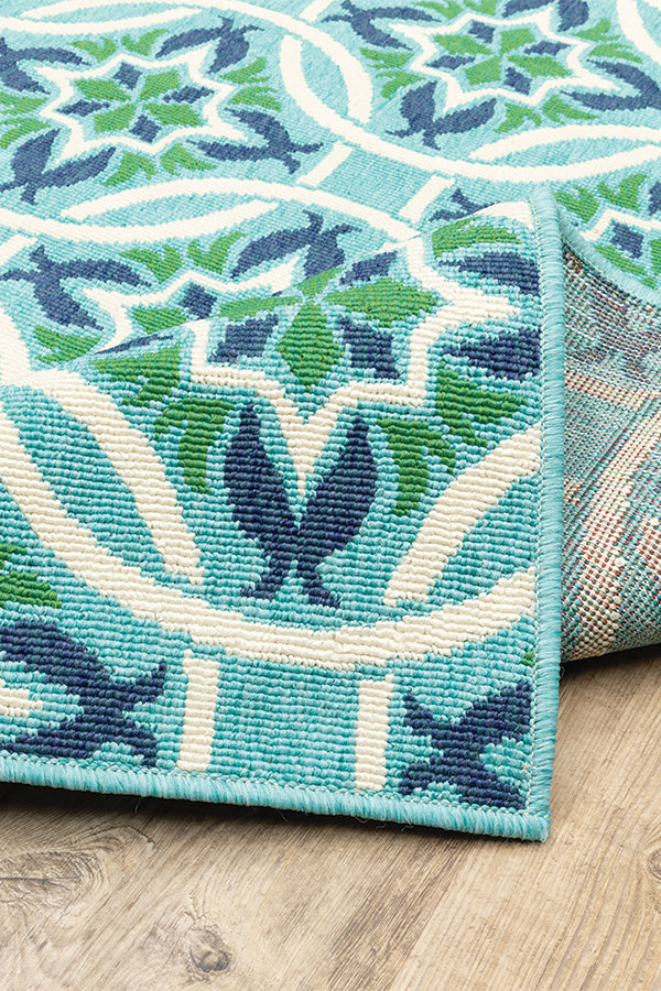 100% Polypropylene Vintage  Indoor/Outdoor Area Rug