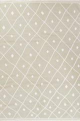 Thompson THO-3 White Handwoven Wool Area Rug – 100% Wool Indoor Rug