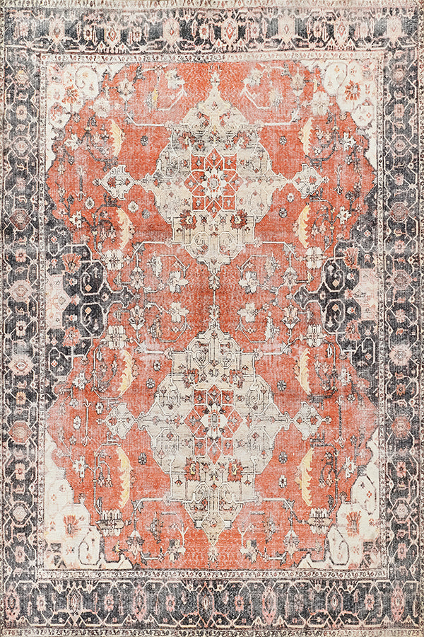 Cotton and Polyester Rectangle Indoor Area Rug