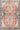 Lightweight cotton rug with rust print design, Chandler CHN-07.
