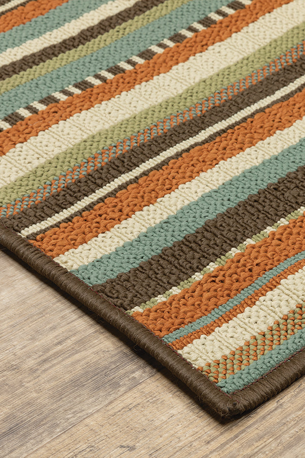 100% Polypropylene Vintage  Indoor/Outdoor Area Rug