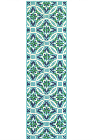 100% Polypropylene Vintage  Indoor/Outdoor Area Rug