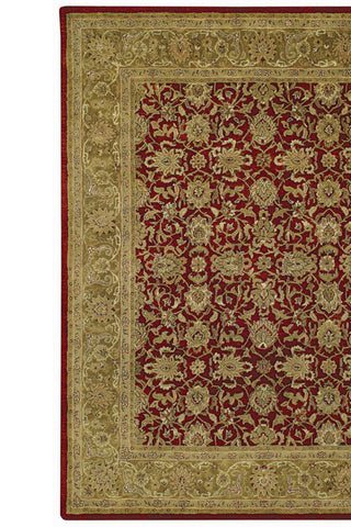 Velvet-Meshed Tuscan Red Area Rug