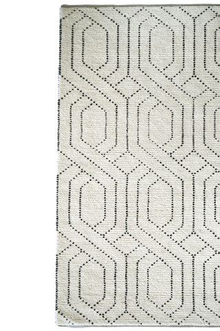 Geometrics Ivory Black Area Rug