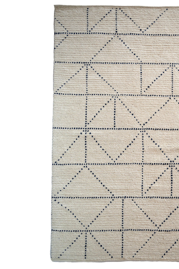 Geometrics Ivory Navy Area Rug