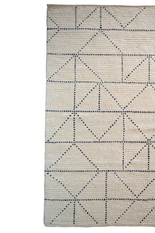 Geometrics Ivory Navy Area Rug