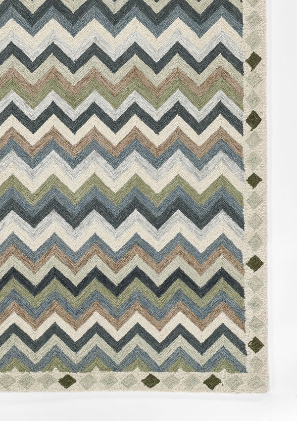 Abbott GATES-2 Southwestern Area Rug in Blue, 2' X 3' lifestyle