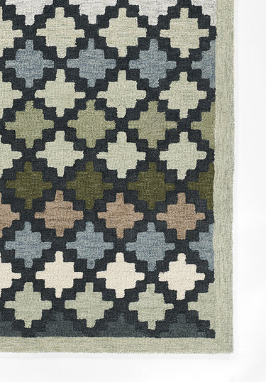 Multi Wool area rug 9' X 12' - close-up of pattern and texture