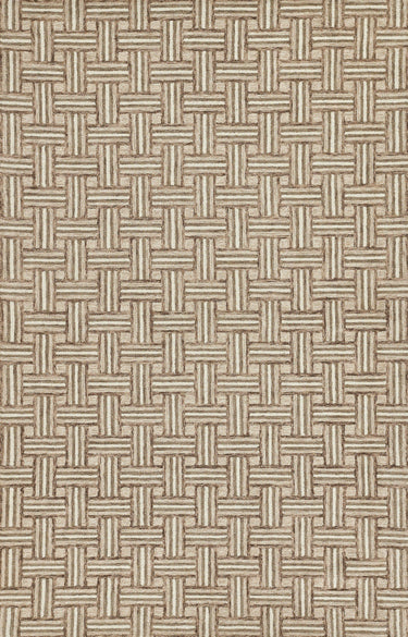 Basketweave Neutral Hand - Tufted Area Rug, Abbott ABB-3 8' X 10'