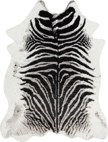 Acadia ACA-1 Zebra Black Area Rug by Erin Gates - 5'3" X 7'10"