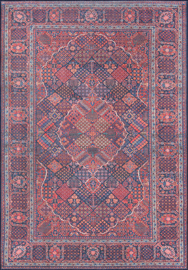 Afshar Navy Runner Rug - AFS10 Machine - Made, 2'3" X 7'6" Runner