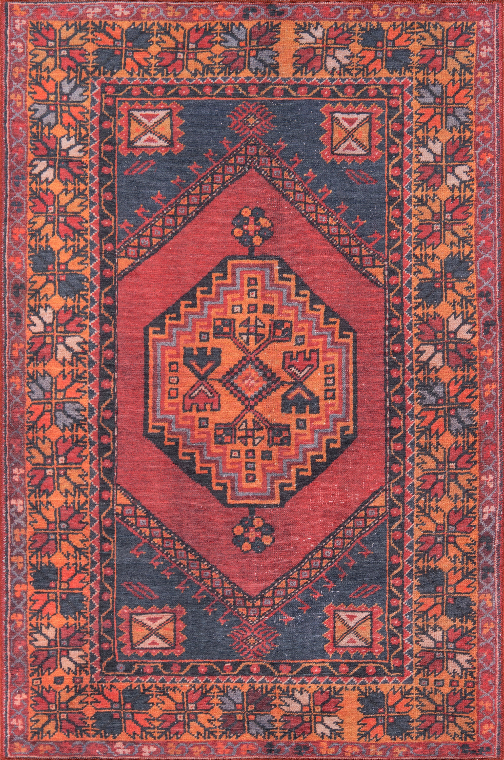 Afshar AFS16 Red Area Rug by Momeni - 2' X 3'