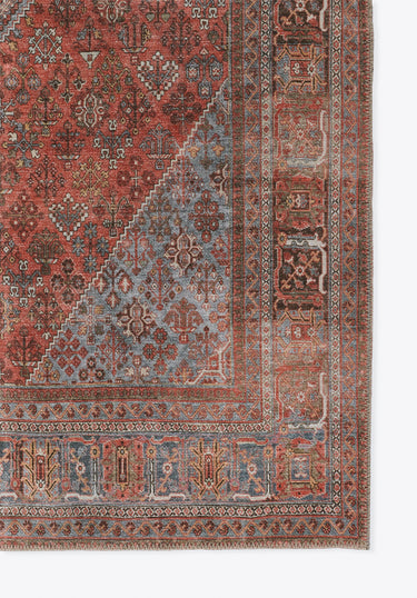Orange Medallion area rug 10' X 14' - close-up of pattern and texture
