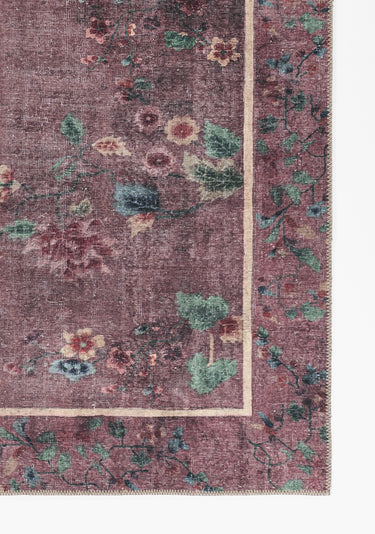 Purple Cotton area rug 10' X 14' - close-up of pattern and texture
