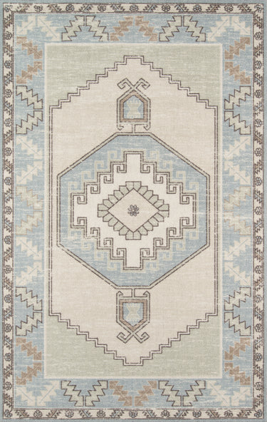 Light Blue Machine - Made Area Rug, Anatolia ANA-2 5'3" X 7'6"