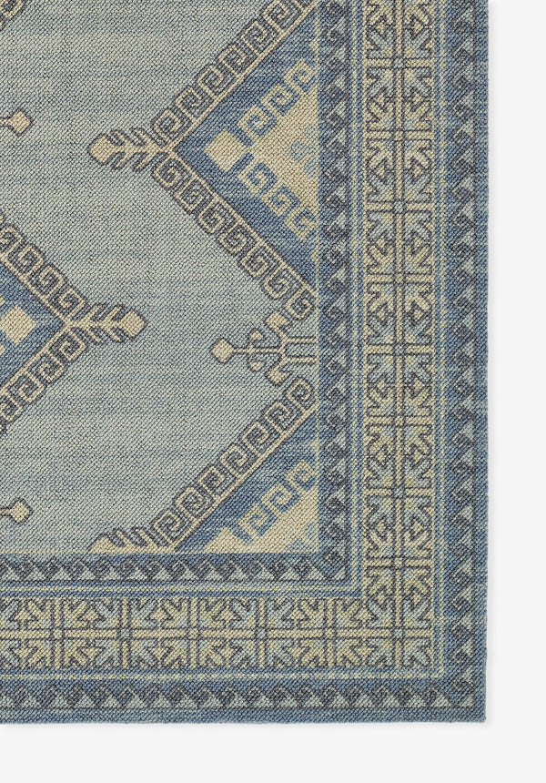 Machine Made Wool Blue Traditional Area Rug – 6'6