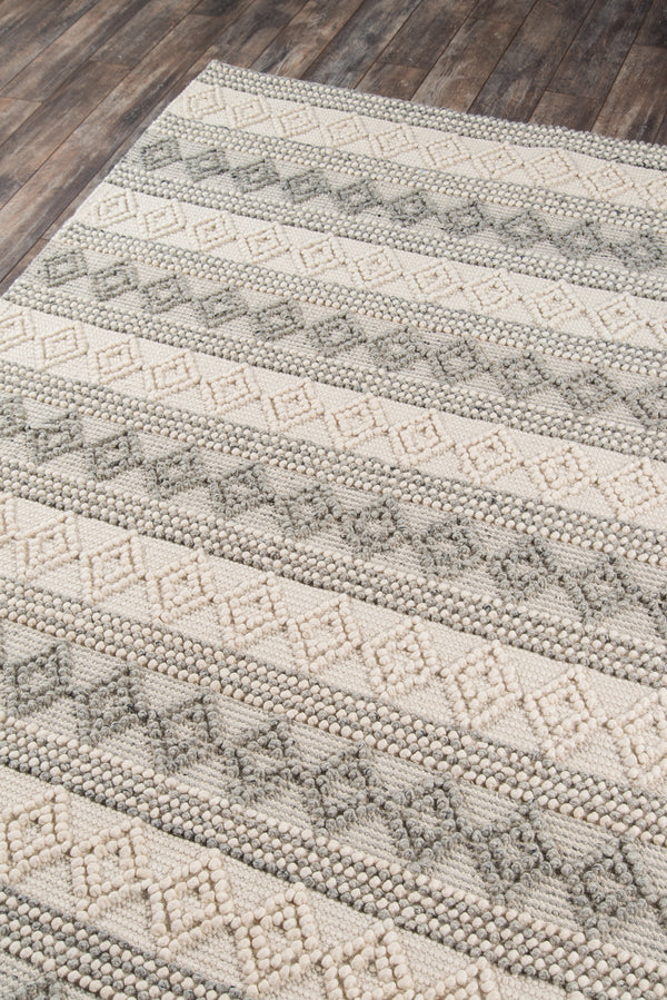 Hand Tufted Wool Ivory Southwestern Area Rug – 8'9