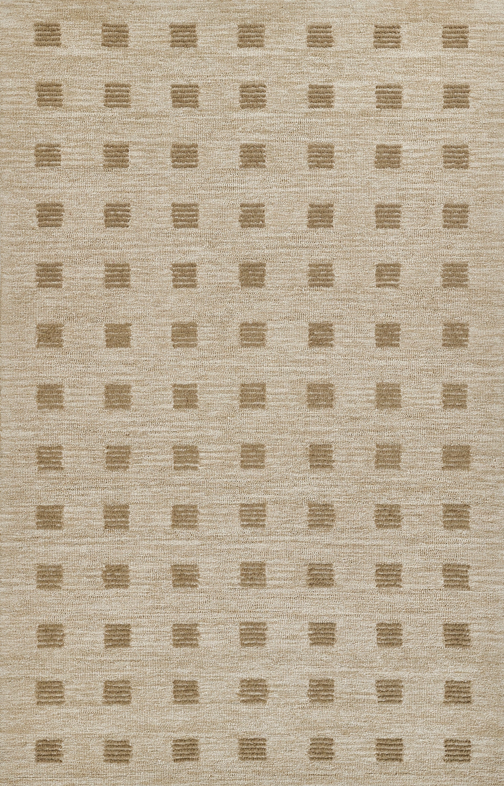 Beige Wool area rug 3'6" X 5 - styled in a living room