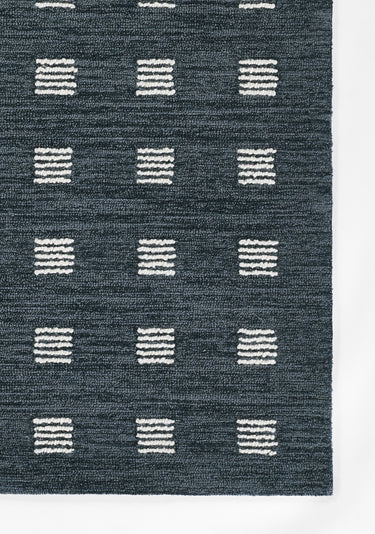 Blue area rug 1 2' X 3 - close-up of pattern and texture
