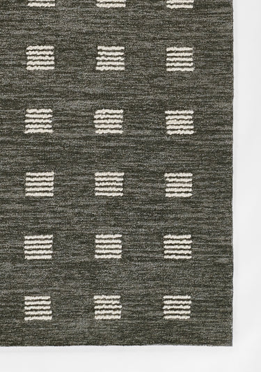 Blue Contemporary area rug 9' X 12' - close-up of pattern and texture