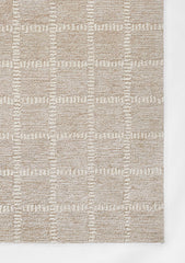 Archer ARC-3 Beige Wool Checkered Hand-Tufted Area Rug – Modern Geometric Design