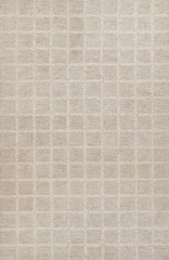 Archer ARC-3 Beige Wool Checkered Hand-Tufted Area Rug – Modern Geometric Design