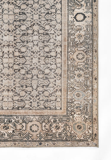 Black area rug 8'5" X 12 - close-up of pattern and texture