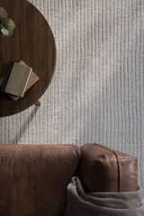 Asher ASH-1 Wool Handmade Area Rug – Fluted Pattern Contemporary Design