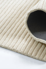 Asher ASH-1 Wool Handmade Area Rug – Fluted Pattern Contemporary Design