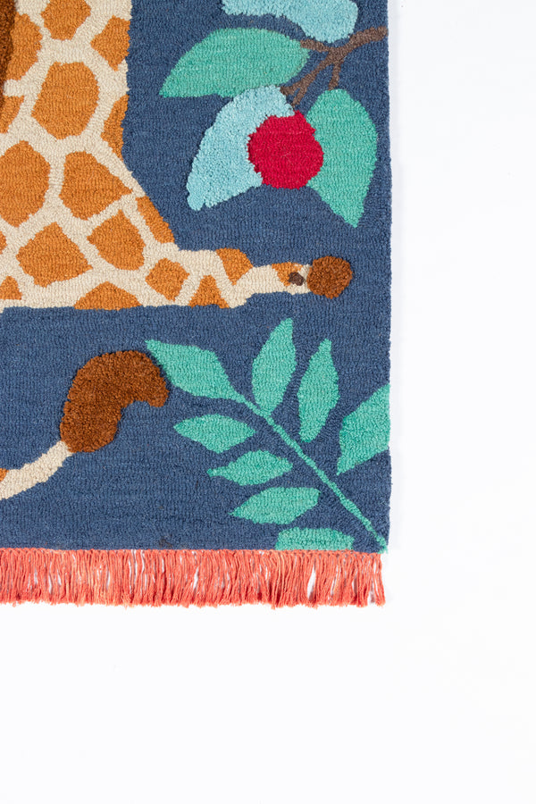 Animal Print Navy Area Rug, Atticus 3' X 5' lifestyle