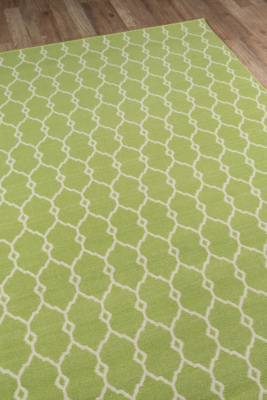 White Polypropylene area rug 2'3" X 4 - close-up of pattern and texture