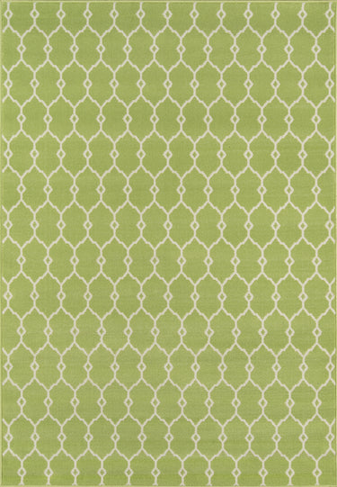 Green Baja Machine - Made Runner Rug by Momeni, 2'3" X 7'6" Runner