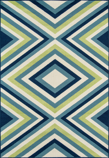 Zig - Zag Multi Machine - Made Runner Rug, Baja BAJ-8 2'3" X 7'6" Runner