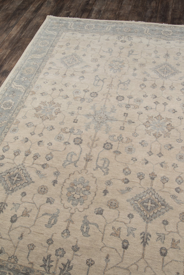 Hand Knotted Wool Beige Oriental Area Rug – 8'6