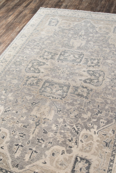 Grey Medallion area rug 8'6" X 11 - close-up of pattern and texture
