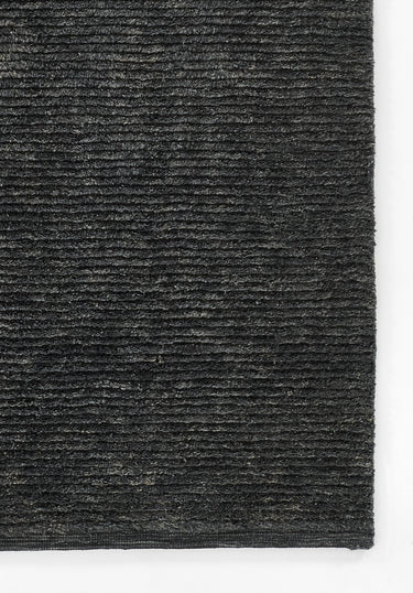 Black Transitional area rug 5' X 8' - close-up of pattern and texture