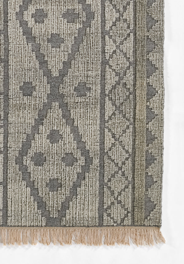 Hand Woven Wool Grey Contemporary Runner Rug – 2'3