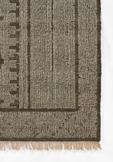 Natural Contemporary area rug 5' X 8' - close-up of pattern and texture