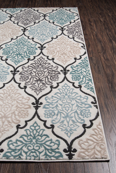 Multi Oriental area rug 9'3" X 12 - close-up of pattern and texture