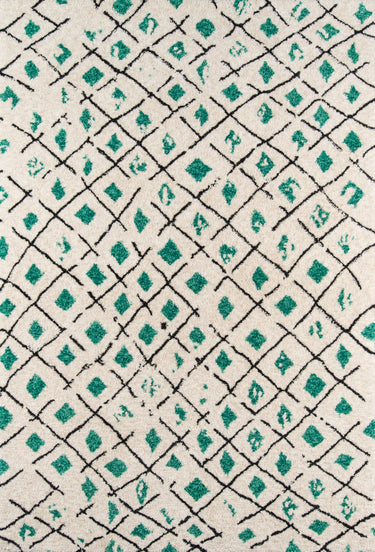 Novogratz Bungalow 100% Polyester Green Area Rug, 5' X 7'6"