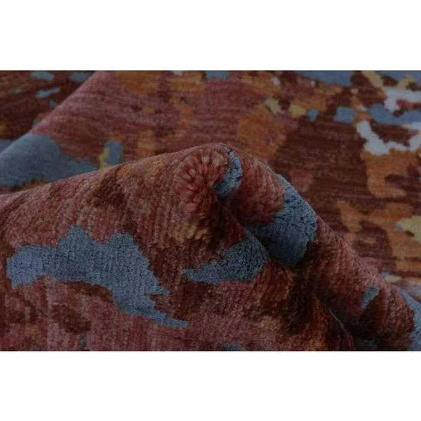 Brown Wool & Silk Area Rug - AR1727