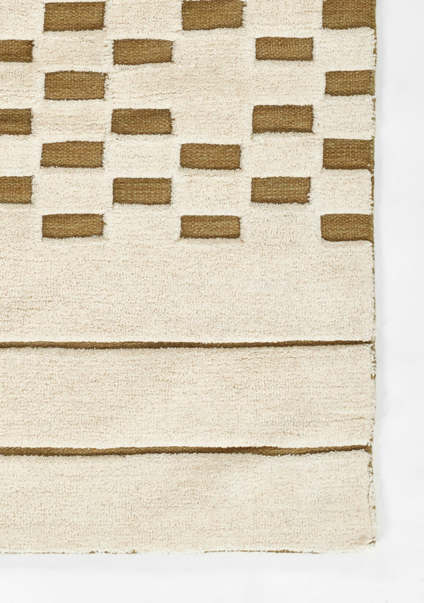 Hand Tufted Wool Green Bohemian Runner Rug – 2'6