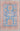 Blue Polyester area rug 7'6" X 9 - styled in a living room